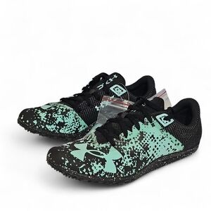 UNDER ARMOUR Brigade XC Spike Running Shoes Blue Infinity Black Womens 5.5